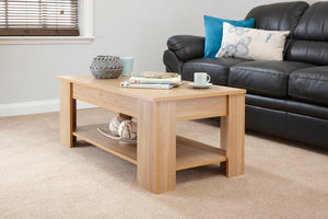 GFW Lift-Up Coffee Table Oak-Better Bed Company