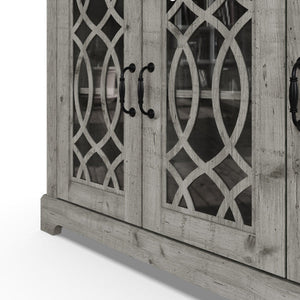 GFW Amelie 3 Door Sideboard Mexican Grey Close Up-Better Bed Company