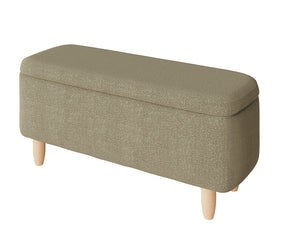 GFW Florence Boucle Ottoman Mushroom From Side-Better Bed  Company