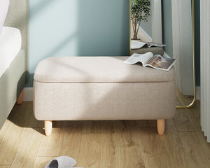GFW Florence Boucle Ottoman Mushroom-Better Bed  Company