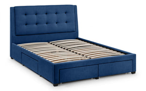 Julian Bowen Fullerton 4 Drawer Blue Bed Slats On Show-Better Bed Company 