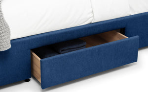 Julian Bowen Fullerton 4 Drawer Blue Bed Side Drawer Detail-Better Bed Company 