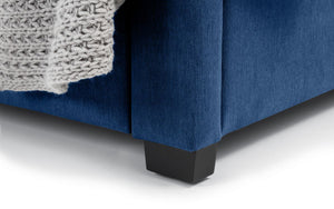 Julian Bowen Fullerton 4 Drawer Blue Bed Leg/feet Detail-Better Bed Company 