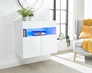 GFW Galicia Wall Mounted Sideboard With LED
