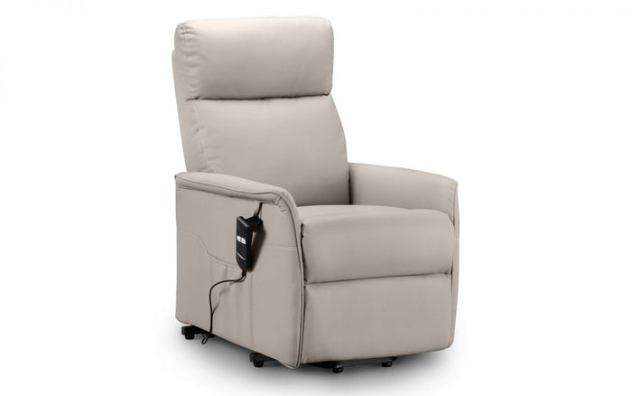 Julian Bowen Helena Rise And Recliner Pebble Faux Leather