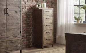 Julian Bowen Heritage 5 Drawer Tallboy-Better Bed Company