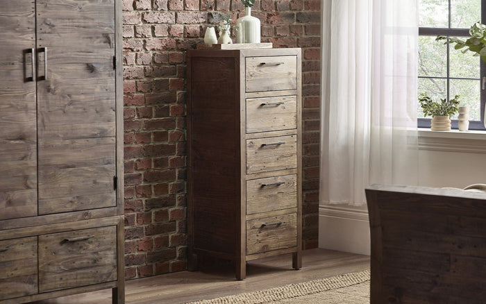 Julian Bowen Heritage 5 Drawer Tallboy