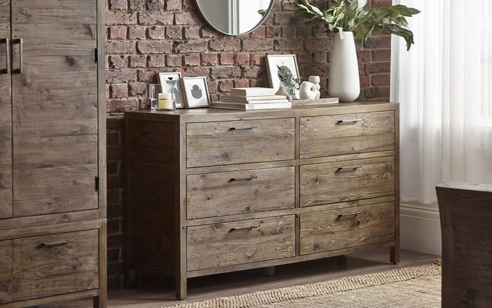 Julian Bowen Heritage 6 Drawer Wide Chest