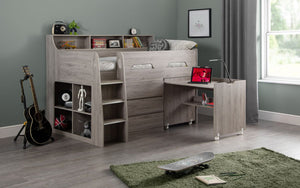 Julian Bowen Jupiter Mid Sleeper Bed Grey Oak