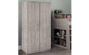 Julian Bowen Jupiter 2 Door Wardrobe Grey Oak