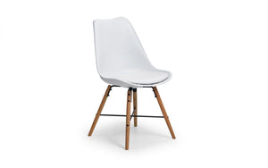 Julian Bowen Kari Dining Chair in White And Oak