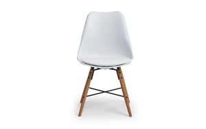 Julian Bowen Kari Dining Chair in White And Oak