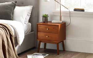 Julian Bowen Lowry 2 Drawer Bedside Table -Better Bed Company