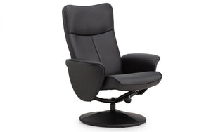 Julian Bowen Lugano Recliner And Stool From Side Flat-Better Bed Company 