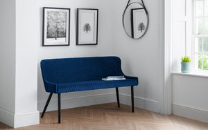 Julian Bowen Luxe High back Bench Blue