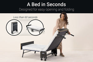 Jay-Be Grand Folding Bed with e-Pocket™ Mattress Folding Spec-Better Bed Company