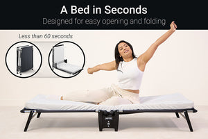 Jay-Be Hideaway Folding Bed with e-Fibre Mattress Folding Spec-Better Bed Company