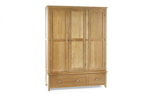 Julian Bowen Mallory 3 Door Wardrobe From Side-Better Bed Company