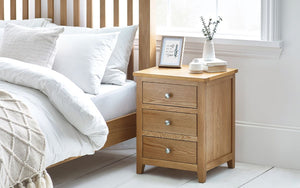 Julian Bowen Mallory 3 Drawer Bedside-Better Bed Company