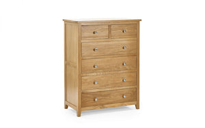 Julian Bowen Mallory 4+2 Drawer Chest Side View-Better Bed Company