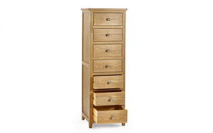 Julian Bowen Mallory 7 Drawer Narrow Chest Drawers open-Better Bed Company