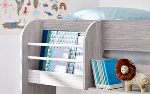 Julian Bowen Mars Bunk And Underbed - Grey Oak Shelf-Better bed Company