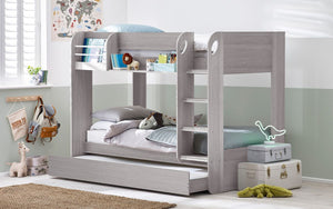 Julian Bowen Mars Bunk And Underbed - Grey Oak Trundle Out From Side-Better bed Company