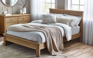 Julian Bowen Memphis Limed Oak Bed From Side-Better Bed Company