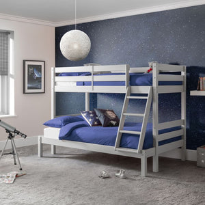 Julian Bowen Merlin Triple Sleeper Bunk Bed Grey-Better Bed Company