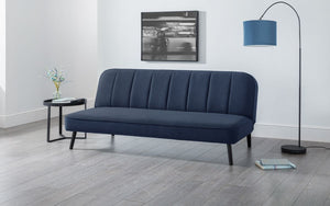 Julian Bowen Miro Curved Back Sofabed Blue-Better Bed Company 