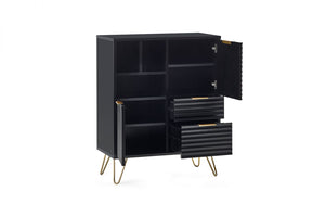 Julian Bowen Murano 2 Door 2 Drawer Sideboard - Matte Black