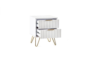 Julian Bowen Murano 2 Drawer Bedside - Matte White