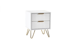 Julian Bowen Murano 2 Drawer Bedside - Matte White