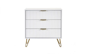 Julian Bowen Murano 3 Drawer Chest - Matte White