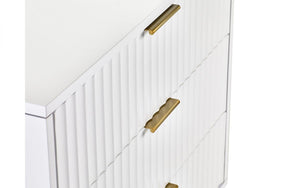 Julian Bowen Murano 3 Drawer Chest - Matte White