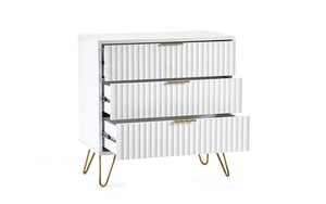 Julian Bowen Murano 3 Drawer Chest - Matte White