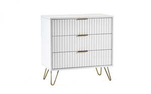 Julian Bowen Murano 3 Drawer Chest - Matte White