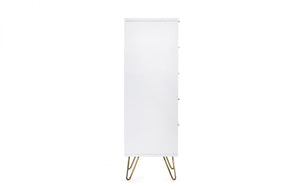 Julian Bowen Murano 5 Drawer Tallboy - Matte White