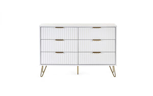 Julian Bowen Murano 6 Drawer Chest - Matte White