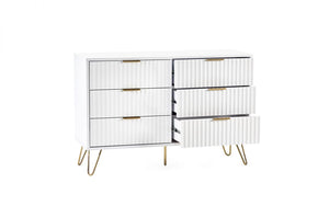 Julian Bowen Murano 6 Drawer Chest - Matte White