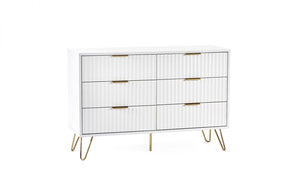 Julian Bowen Murano 6 Drawer Chest - Matte White