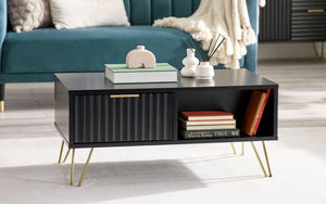 Julian Bowen Murano Coffee Table - Matte Black-Better Bed Company