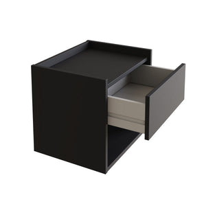 GFW Harmony Wall Mounted Pair Of Bedside Tables Black-Better Bed Company 