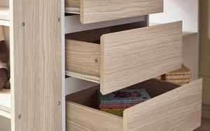 Julian Bowen Ocean Highsleeper - Pale Wood & White Drawer Runners-Better Bed Company