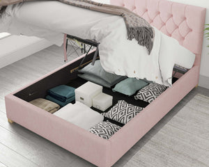 Better Finchen Pink Ottoman Bed