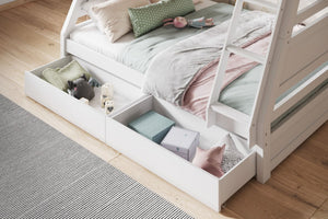 Better Triple Bunk Bed White Drawers-Better Bed Company