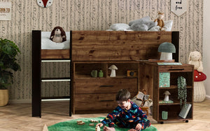 Julian Bowen Otis Midsleeper Urban Rustic And Black-Better Bed Company