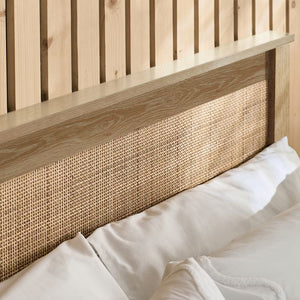 Julian Bowen Padstow Ottoman Bed Oak Headboard-Better Bed Company