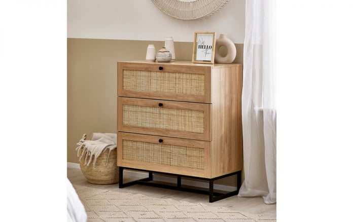 Julian Bowen Padstow 3 Drawer Chest - Oak