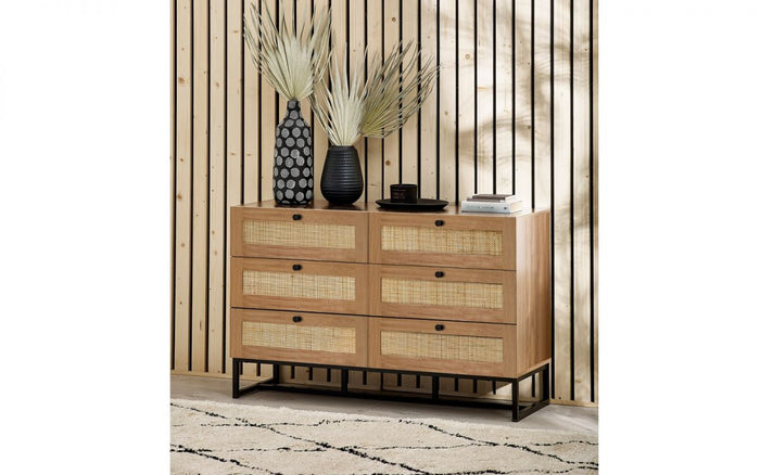 Julian Bowen Padstow 6 Drawer Chest - Oak